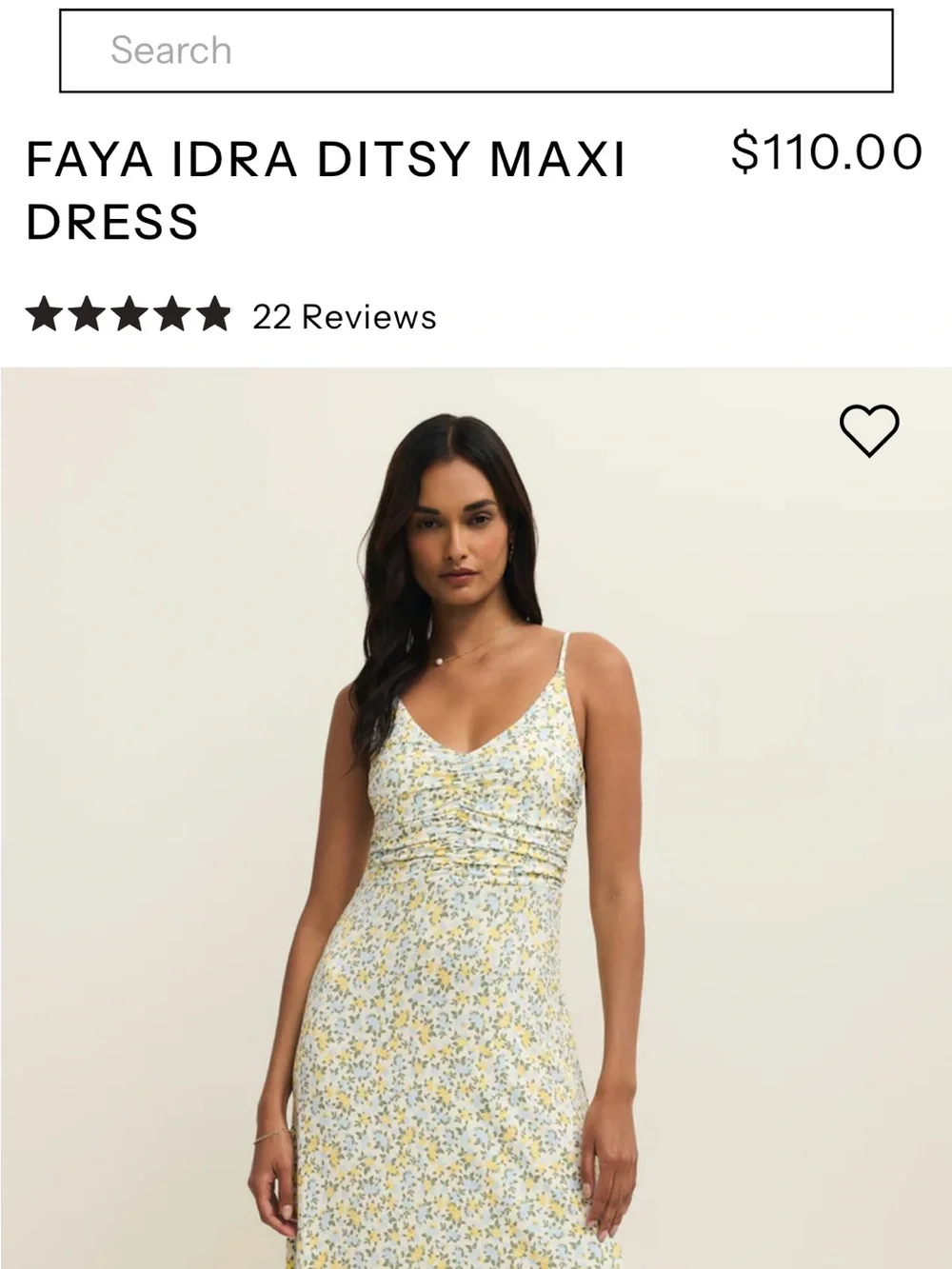 ZSuppy Faya Idra Yellow & Blue Floral Maxi Dress - Picture 1 of 12